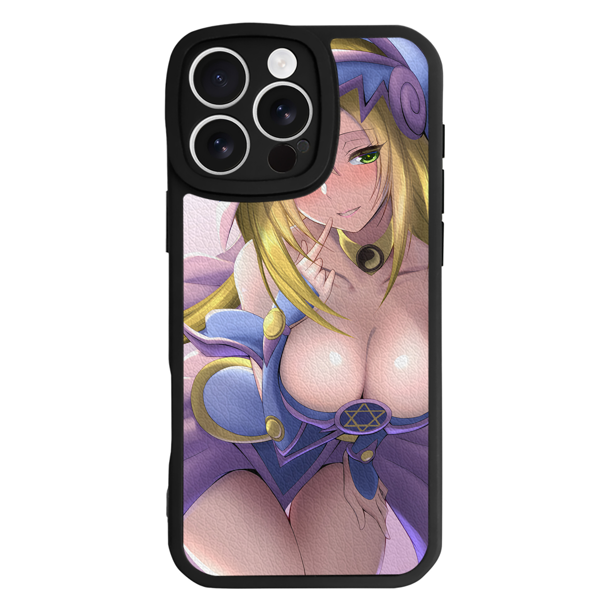 （画像用） 遊☆戯☆王 Yu-Gi-Oh! 【iPhone 16シリーズ対応】シリコンスマホケース（レザー調） 材質：シリコン